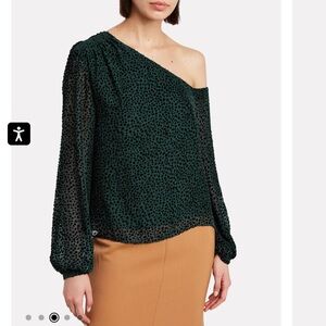 Intermix Geneva Velvet Devoré Blouse